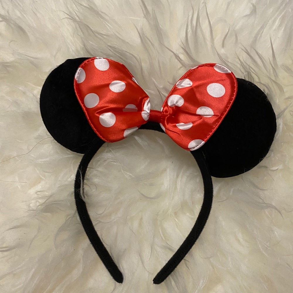 Mickey/Minnie Mouse Ears Headbands Red Polka Dot